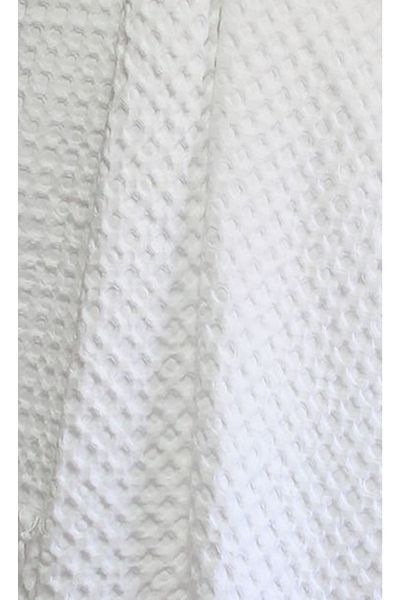 Lucy and Home White Sofa Shawl / TV Cover / Throw 130x170 Cm (Fringe Included)