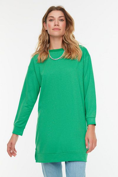 Trendyol Modest Μπλε-πράσινο 2 Pack Crew Neck Basic πλεκτό φούτερ TCTAW22TW0152