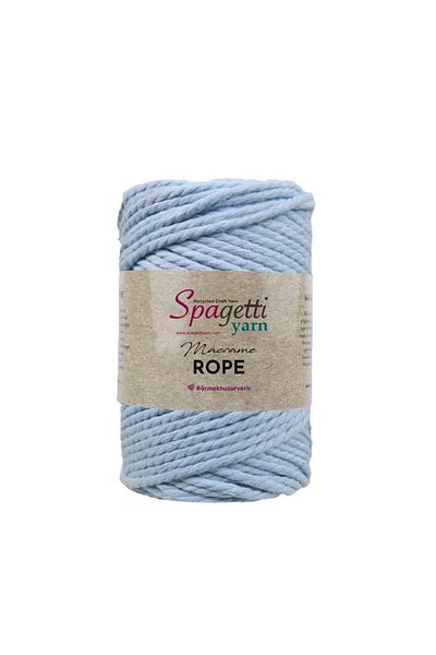 Spagettiyarn 4mm 330g Μωβ Μπλε 3 Στριφτό Σχοινί Μακραμέ Νήμα