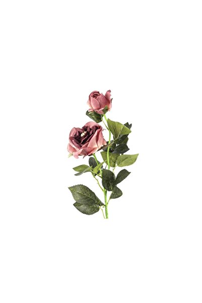 Mikasa Moor Koyu Pembe 2li Gül Yapay Çiçek