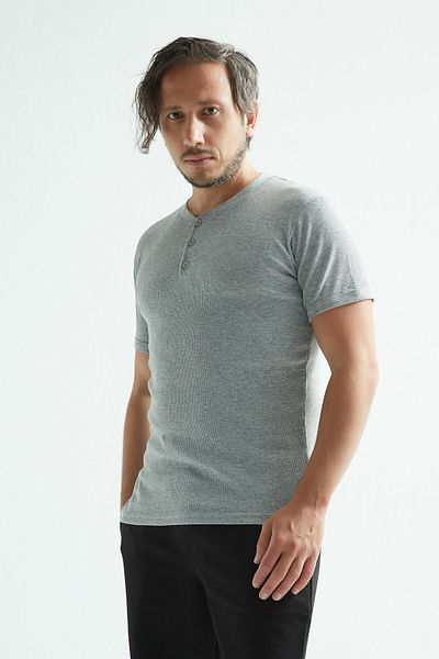 Erdem Men's Ribbed T-shirt Buttoned Camisole Undershirt 1125