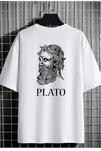 DEEPSENCE Men's Oversize T-shirt Plato Back Print