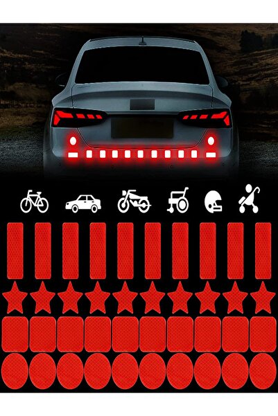 ÖZKAŞ 40 Parça Reflektörlü Karışık Oto Sticker