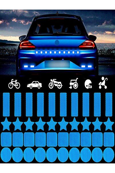 ÖZKAŞ 40 Parça Reflektörlü Karışık Oto Sticker