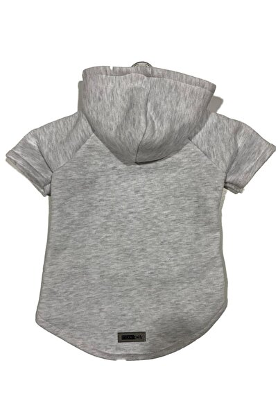 Monopetz سويت شيرت بغطاء للرأس للكلاب والقطط - رمادي فاتح عادي