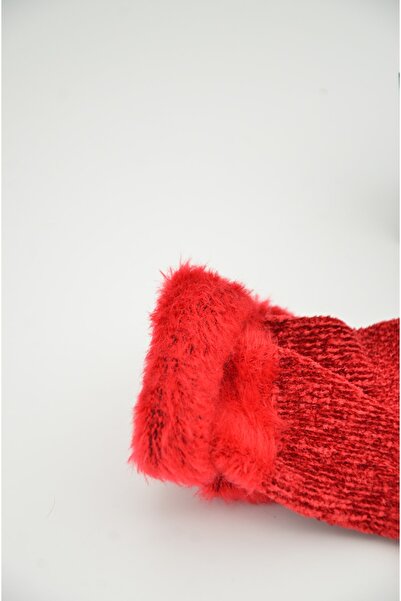 mottomia Дебели текстурирани дамски червени чорапи с двойна подметка, модел 4