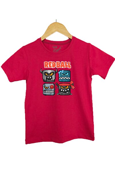 Raf Coll Tricou roșu tricotat pentru copii Red Ball cu imprimeu digital în față