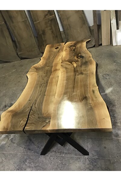 Masif Dünya Dogal Kütük Ceviz Masa