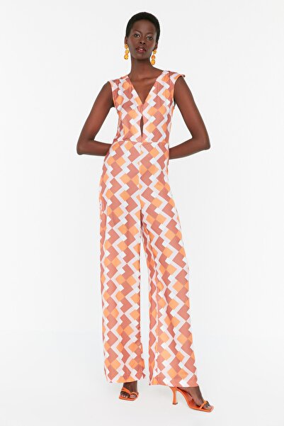 Trendyol Collection Geometric Patterned Jumpsuit TWOSS22TU00051