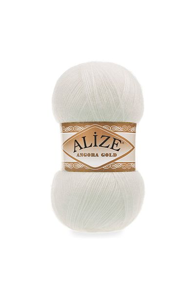 Alize Angora Gold 62 Ανοιχτή Κρέμα 100 Γρ. Πλεξούδα νήμα 20% μαλλί - 80% ακρυλικό 100 gr - 550 M