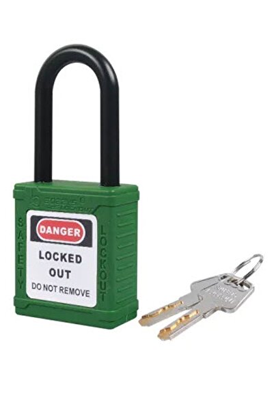 Kaizen Market قفل أمان بلاستيكي مقاس 38 مم (أخضر)