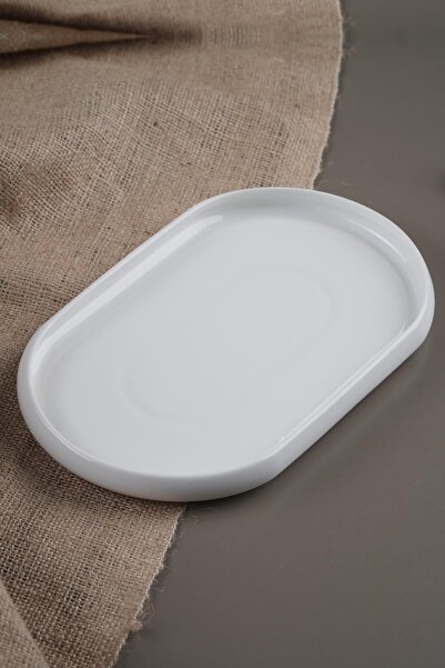 ACAR Bianco Perla Porselen Kayık Tabak - 26,8 Cm