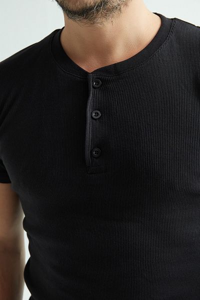 Erdem Men's Ribbed T-shirt Buttoned Camisole Undershirt 2 Pack 1125