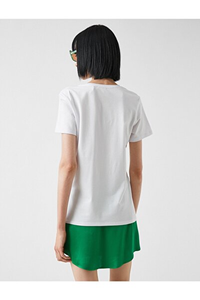 Koton Βασικό T-shirt με κοντό μανίκι με λαιμόκοψη