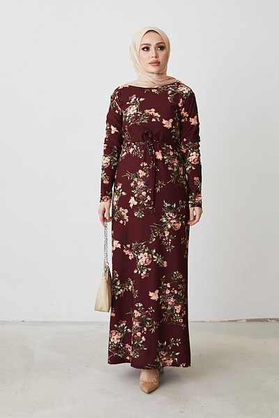 MODAEFA Floral Patterned Dress