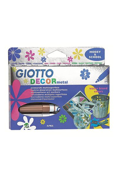 Giotto 5 Color Decor Metallic Felt Tip Pen - 452900