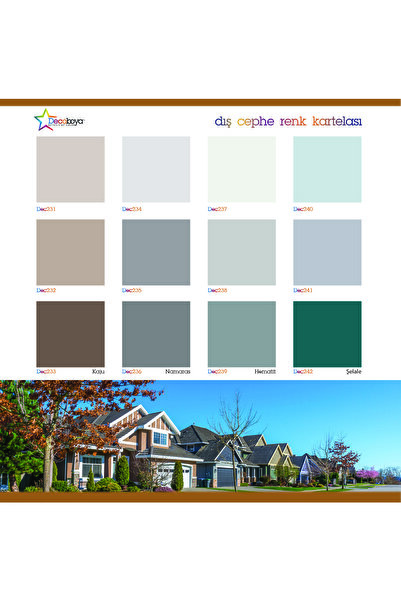 DecoBoya Deco Silikonlu Dış Cephe Duvar Boyası 10 Kg Tüm Renkler