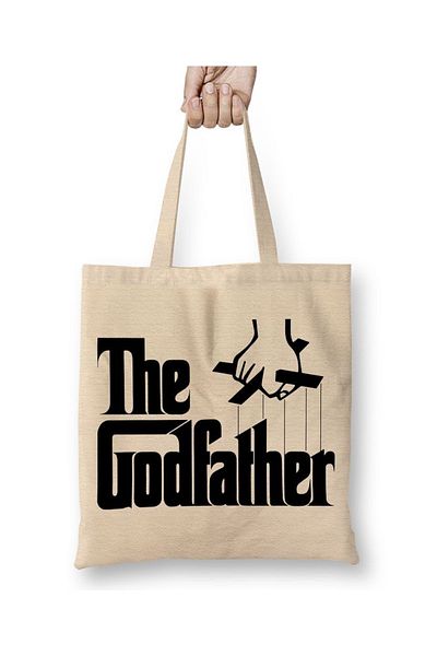 Baskı Dükkanı The Godfather Illustration υφασμάτινη τσάντα με μακριά λαβή