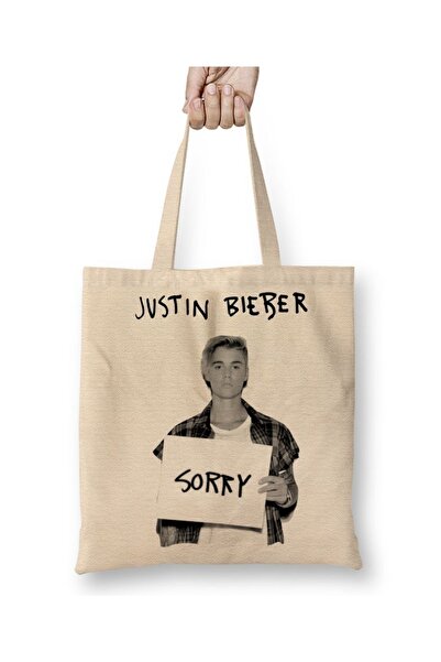Baskı Dükkanı Justin Bieber tkanina Torba duga Sa ručkom