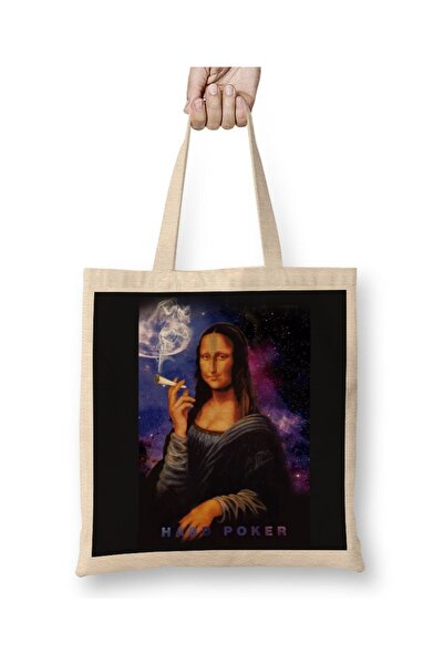 Baskı Dükkanı Mona Galaxia Fire Cloth Bag Long Handle