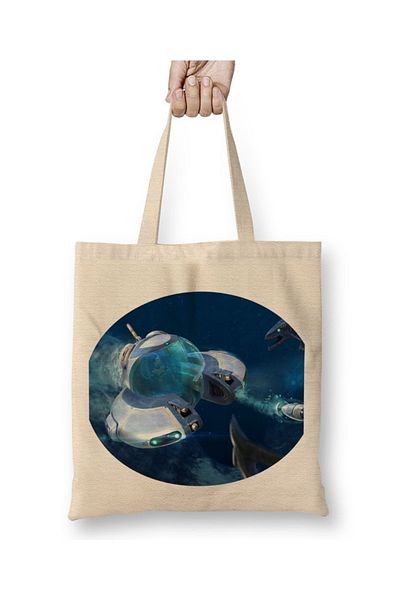 Baskı Dükkanı Υφασμάτινη τσάντα Seamoth Subnautica με μακριά λαβή