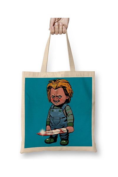 Baskı Dükkanı Chucky 06 υφασμάτινη τσάντα με μακριά λαβή