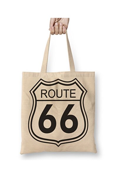 Baskı Dükkanı Route 66 Tkanina Torba Duga Sa ručkom