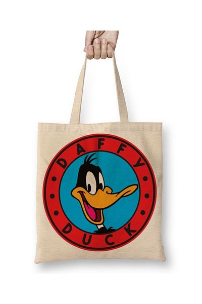 Baskı Dükkanı Υφασμάτινη τσάντα Daffy Duck με μακριά λαβή