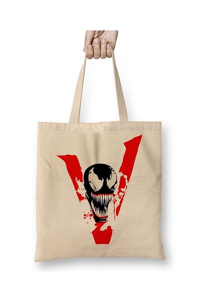 Baskı Dükkanı Υφασμάτινη τσάντα Venom με μακριά λαβή