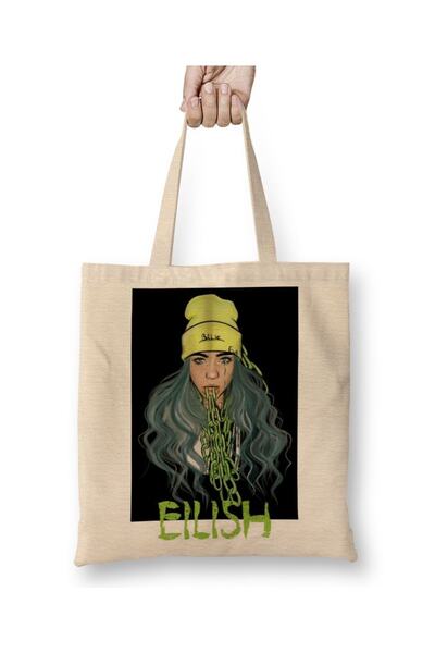 Baskı Dükkanı Billie Eilish 04 Tkanina Torba Duga Sa ručkom