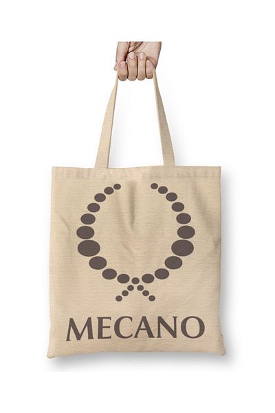 Baskı Dükkanı Geantă din pânză cu logo Mecano cu mâner lung