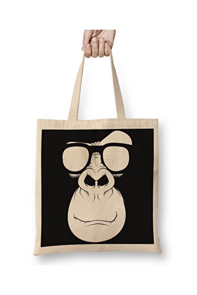 Baskı Dükkanı Geek Monkey tkanina Torba duga Sa ručkom