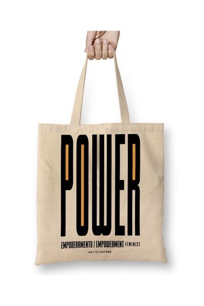 Baskı Dükkanı Power Feminista Be You Cloth Torba Long Sa ručkom