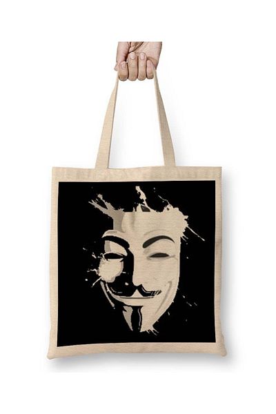 Baskı Dükkanı Geantă din pânză V For Vendetta Expectus cu mâner lung