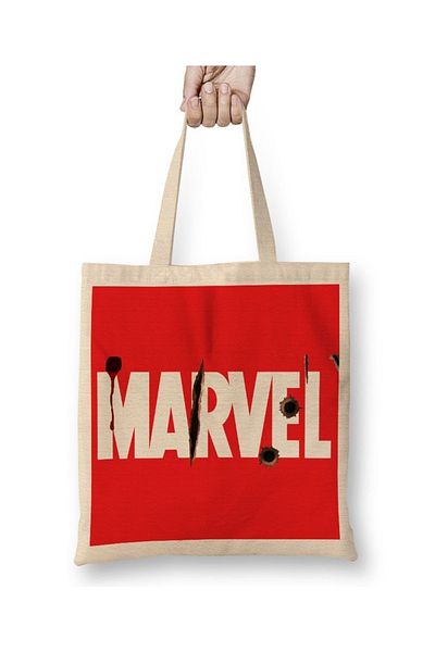Baskı Dükkanı Marvel 03 υφασμάτινη τσάντα με μακριά λαβή