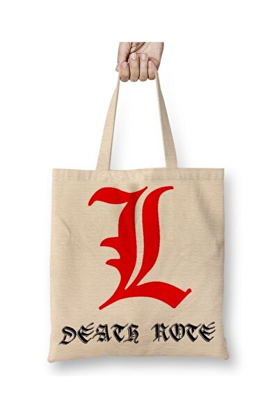 Baskı Dükkanı Death Note L Ryuzaki tkanina Torba duga Sa ručkom
