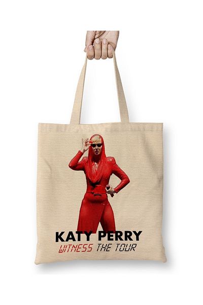 Baskı Dükkanı Katy Perry Witness The Tour υφασμάτινη τσάντα με μακριά λαβή