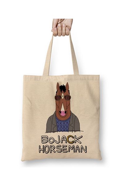 Baskı Dükkanı Bojack Horseman 04 υφασμάτινη τσάντα με μακριά λαβή