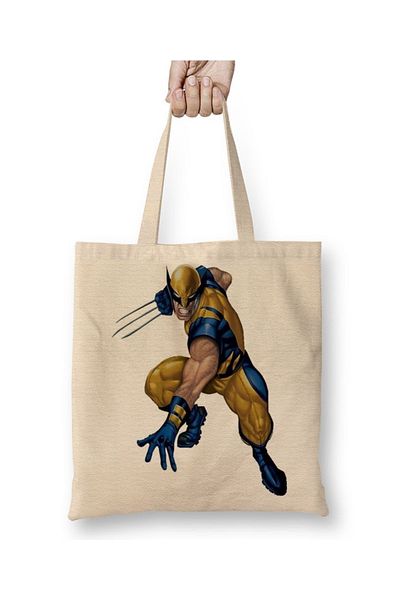 Baskı Dükkanı Υφασμάτινη τσάντα Wolverine X-men με μακριά λαβή