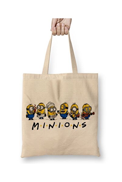 Baskı Dükkanı Minions 2 υφασμάτινη τσάντα με μακριά λαβή