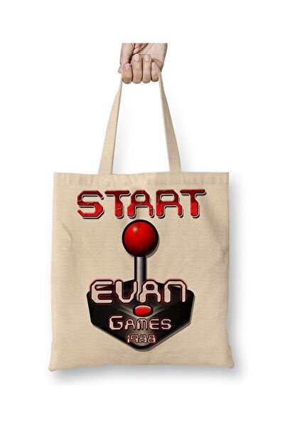 Baskı Dükkanı Start Evan Games 1988 Tkanina Torba Duga Sa ručkom