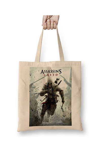 Baskı Dükkanı Υφασμάτινη τσάντα Assassins 3 με μακριά λαβή