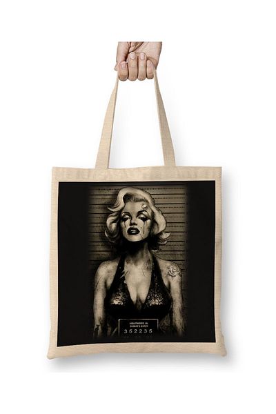 Baskı Dükkanı Υφασμάτινη τσάντα Marilyn Monroe με μακριά λαβή