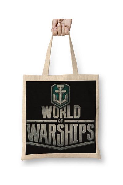 Baskı Dükkanı Υφασμάτινη τσάντα World Of Warships με μακριά λαβή