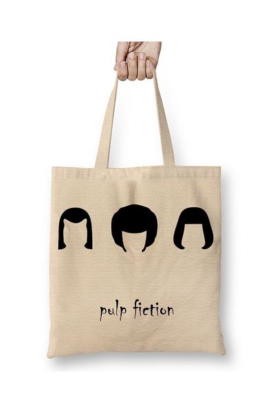 Baskı Dükkanı Pulp Fiction Jules Mia Vicent υφασμάτινη τσάντα με μακριά λαβή