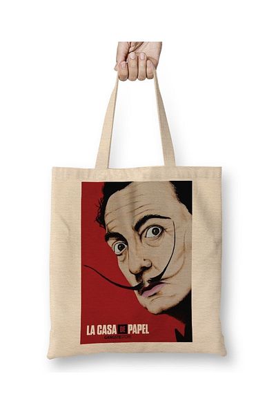 Baskı Dükkanı La Casa De Papel 08 Geantă din Pânză Mâner Lung