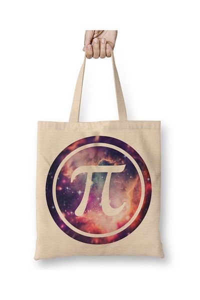 Baskı Dükkanı Μαθηματικά Space Pi Number υφασμάτινη τσάντα με μακριά λαβή