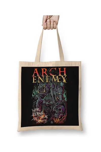 Baskı Dükkanı Υφασμάτινη τσάντα Arch Enemy με μακριά λαβή