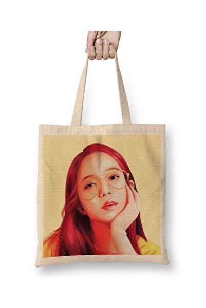 Baskı Dükkanı Blackpink Jisoo tkanina Torba duga Sa ručkom