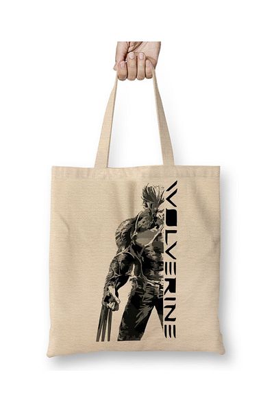 Baskı Dükkanı Υφασμάτινη τσάντα Herois Wolverine με μακριά λαβή